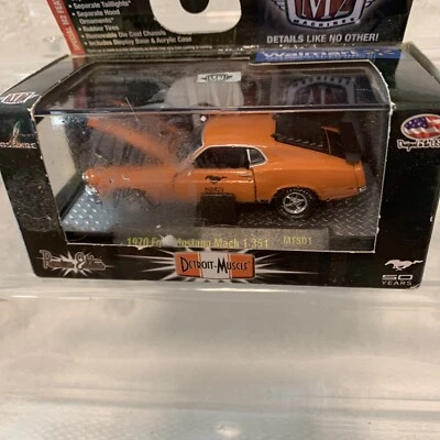 M2 Machines Detroit-Muscle '70 Ford Mustang Mach 1 351 Orange  New 1:64 - Image 1 of 4