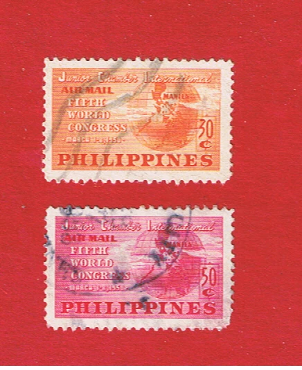 Filipinas #C68-C69 en muy buen estado usado correo aéreo envío y devolución gratuitos Foto 1 de 1