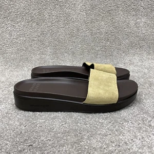 Donald J Pliner sandali donna Fifi oro pelle plateau zeppa perizoma taglia 11 M - Foto 1 di 13