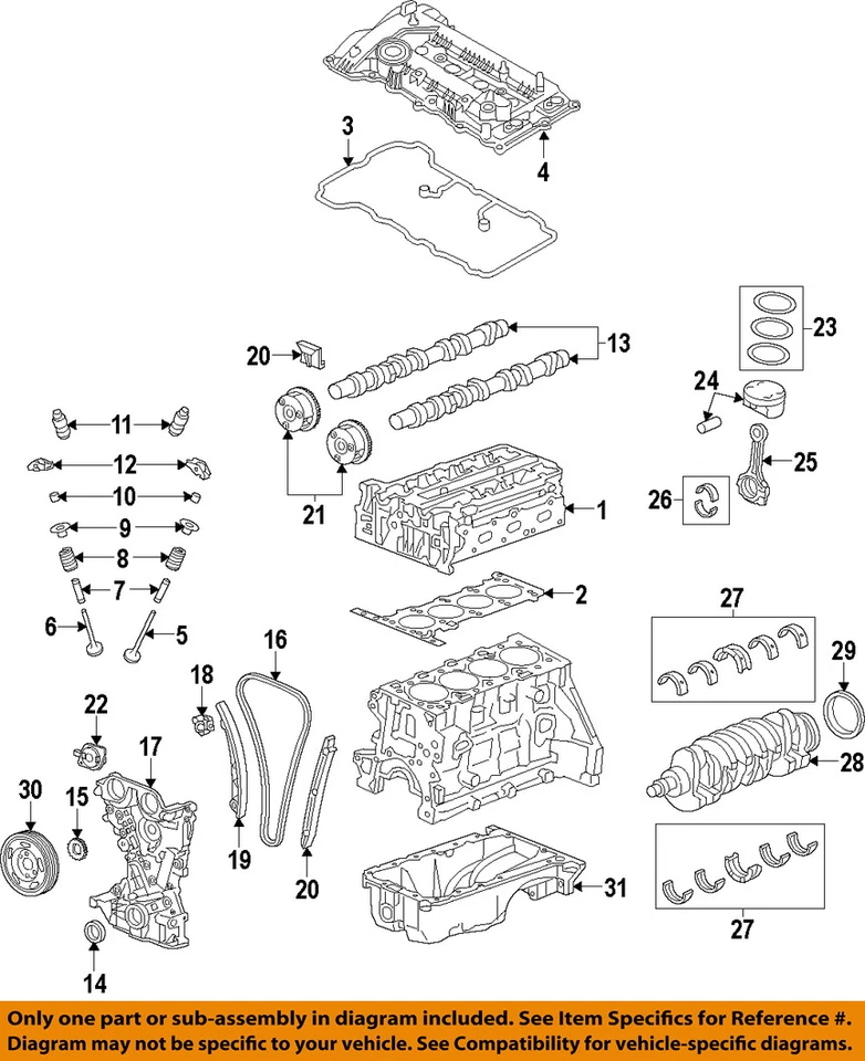 Árbol de levas Forte 241002E110 2016 OEM KIA Foto 1 de 1