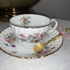 Minton China Marlow S309 Globe Stamp Cup And Saucer 2-1/4"