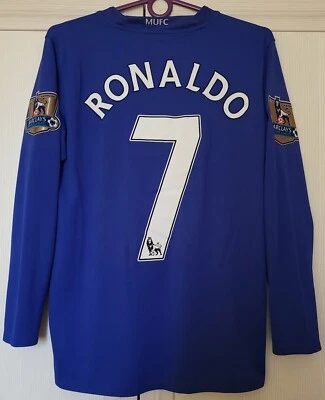 曼联 2008 - 2009 年第三足球耐克球衣 #7 罗纳尔多尺寸 XL 男孩 — 第 1/4 张图片