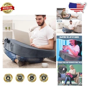 Lightweight Lap Support Pillow with Storage Pocket for Gaming and Reading - Bild 1 von 10