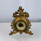 1902 Art Nouveau Ornate Clock Mantel Patriotic Father Time Cherub PAT. A PLD FOR