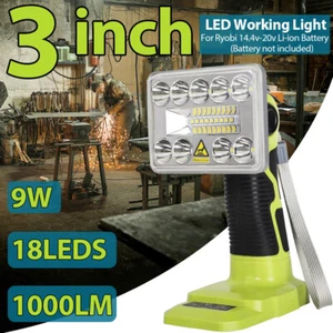 1000LM Jobsite Light Powered by 18V Max Li-ion Battery 9W Cordless Work Light US - Picture 1 of 11