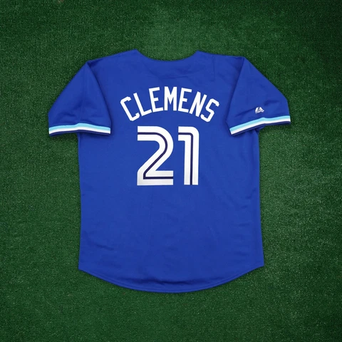 Roger Clemens Toronto Blue Jays Men's Cooperstown Alternate Blue Jersey Cover