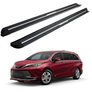 2Pcs Aluminum Side Step Running Board Nerf Bar Fits Toyota Sienna 2021-2024 XL40 - Picture 1 of 9