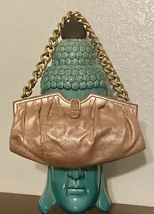 JIMMY CHOO Metallic Ballet Pink-Suede/Leather-Gold Chain evening bag/purse - Picture 1 of 12