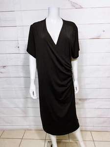 Lane Bryant Womens Dress Size 26/28 Black V-Neck Short Sleeve - Bild 1 von 6