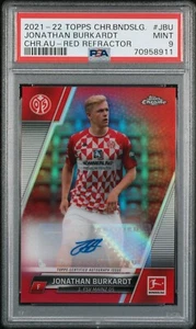 Autógrafo rojo Topps 2020-21 cromado Bundesliga Jonathan Burkardt 9/10 #JBU PSA 9 - Imagen 1 de 2