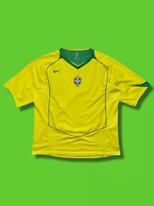 Vintage Brazil Football Home Kit 04/06 Men’s XL Yellow - Picture 1 of 7