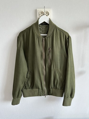 MAISON MARGIELA Giacca bomber Maison Martin Margiela Paris cachi taglia 48 esclusiva viscosa di seta