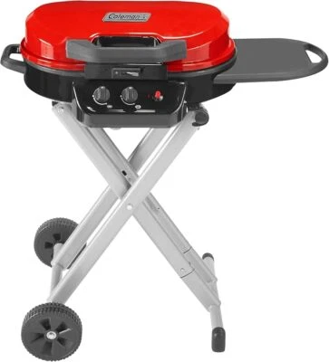 Portable Propane Gas Grill 11,000 BTUs Push-Button Start Folding Legs Side Table - Image 1 of 4