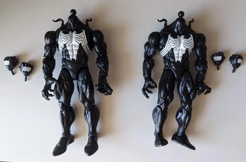 2x Marvel Legends VENOM BODY Custom Fodder Part (Amazon Riot/Agony 3 Figure Pack Cover