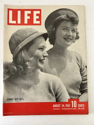 Life Magazine August 24, 1942, Solomon attack, Gandhi, French underground - Image 1 of 2