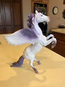 Creatology Pegasus Horse White Soft Rubber w/ Glitter Accents 12" Action Figure - Picture 1 of 6