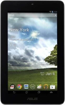 Asus Memo Pad 7 ME173X HD 7" Black Blue Back Android Tablet 1gb Ram 16gb Hdd - Image 1 of 4