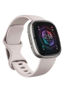 Fitbit - Sense 2 Health and Fitness Smartwatch - 24mm - Lunar White - NEW SEALED - Picture 1 of 2