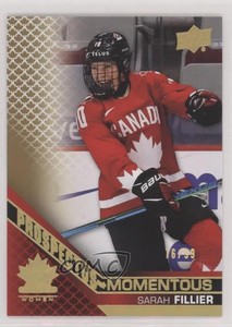 2022 Team Canada Juniors Prospectus Momentous Electric Gold /99 Sarah Fillier