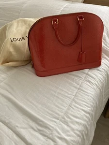 Louis Vuitton Alma Monogram Vernis Orange Sunset-GM - Picture 1 of 12