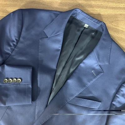 Blazer Bonobos Azul Vitale Barberis Mezcla de Cachemira Delgado Chaqueta Deportiva 42S Foto 1 de 4