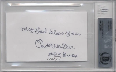 BAS Authenticated Auto Index Cards Chet Walker BGS Authentic Auto HOF - Image 1 of 2