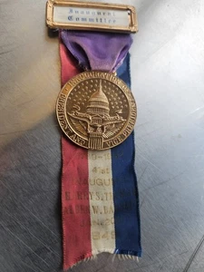 20. Januar 1949 Harry S. Truman Alben W. Barkley Bandmedaille des Eröffnungskomitees  - Bild 1 von 21