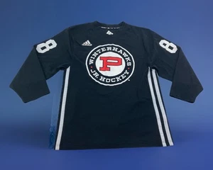 Portland Winterhawks Jr. Hockey Number 8, Adidas Jersey Size S/M Black - Picture 1 of 12