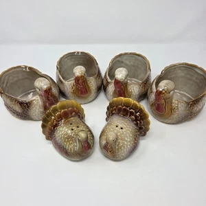 Gibson Overseas Harvest Truthahn 6-teiliges Servierset brandneu Thanksgiving Set 2011 - Bild 1 von 11