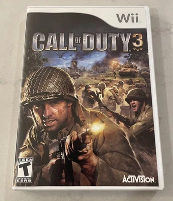 Call of Duty 3 (Nintendo Wii, 2006) Complete in Case With Manual - Image 1 of 3