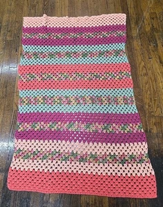 Handmade Crochet Knit Blanket Afghan - Picture 1 of 5