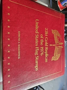 50 GOLDEN REPLICAS OF 1976 UNITED STATES FLAG STAMPS 1st day 22K GOLD - Picture 1 of 8