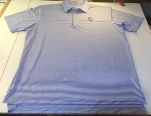 Peter Millar Summer Comfort Polo NATIONAL PGA Resort Blue Striped Mens Sz XXL - Picture 1 of 11