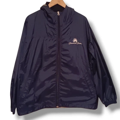 Paramount Parks Windbreaker Jacket-Size XL-Hooded-Waterproof-Vented Back-Pockets - Image 1 of 4
