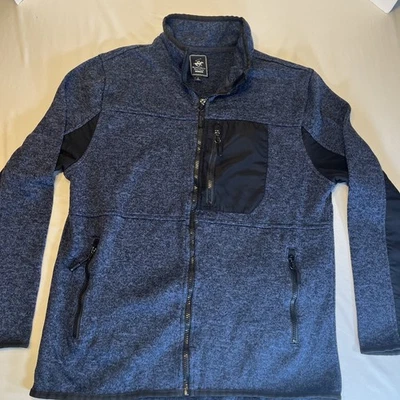Chaqueta Polo Beverly Hills Azul Cremallera Completa Manga Larga Hombre Talla Grande Foto 1 de 4