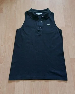 Poloshirt Lacoste Chemise Damen Sommer ärmellos Logo Gr.38 Cotton Schwarz Neuw. - Bild 1 von 7