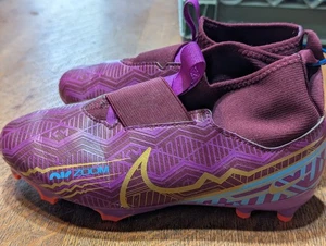 Nike Mercurial Air Zoom Fußballschuhe Stollen Jugend Kind US 2,5Y weinrot NIKESKIN - Bild 1 von 5