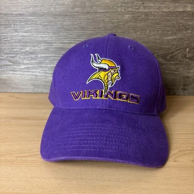 Vintage Minnesota Vikings Hat Cap Strap Back Purple Yellow NFL Football - Image 1 of 4
