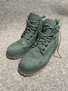 Timberland Boots Mens Size 7 Blue Green Lace Up Waterproof Workwear Streetwear - Picture 1 of 7