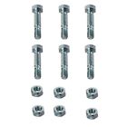 Set of 6 Shear Bolts Pins Lock Nuts for for Craftsman 7100890 Accessories