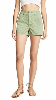 Pantalones cortos de moto de tiro alto 3x1 LIGHT MOSS Simone 26 para mujer Foto 1 de 4