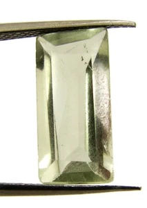 5.40 Ct Natural Green Amethyst Gemstone Stone Emerald Cut Wire Wrap Stone- 13394 - Picture 1 of 2