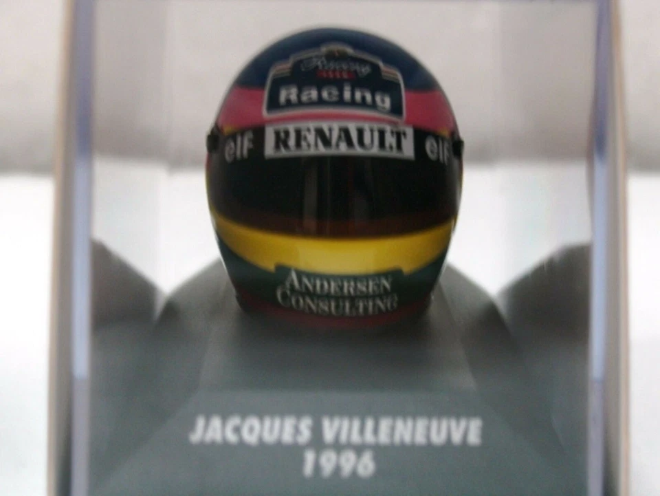 WOW EXTREMELY RARE Helmet Villeneuve Bell Winner Silverstone 1996 1:8 Minichamps - Image 1 of 3