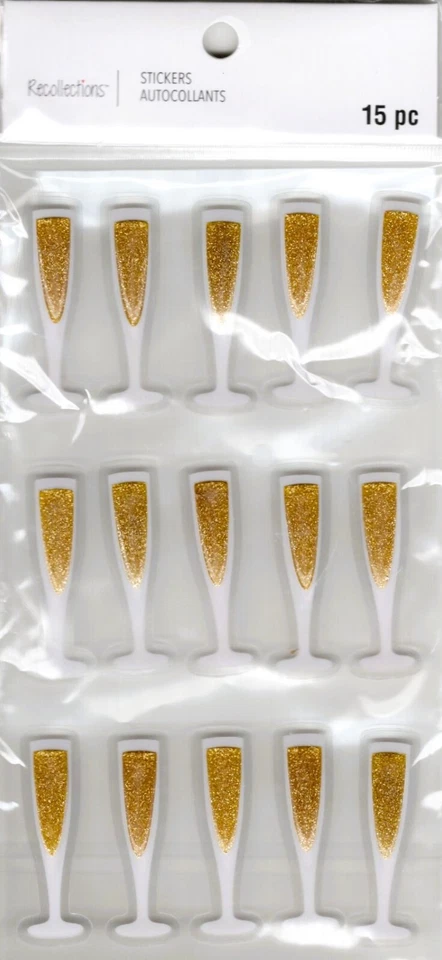 Wine Glasses, 3D scrapbook stickers, 4x7" - Recollections #666160 - Image 1 of 1