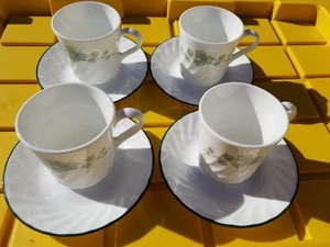 Lot of 4 Sets Corelle Corning Callaway Ivy Saucers and Cups - Picture 1 of 6