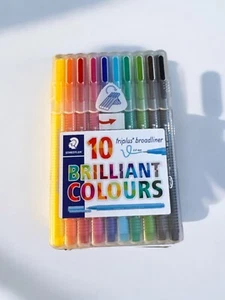 Stabilo Triplus Broadliner Pens Pack of 10 - Picture 1 of 2