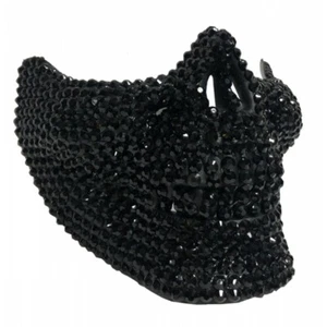 Halloween Mask Skull Rhinestone Face Mask Mouth Mask Skull Jaw Masquerade Mask - Picture 1 of 5