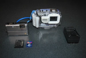 lumix dmc-FT2 + DMW-MCFT2 Underwater Case 130' Feet Scuba. - Photo 1 sur 9