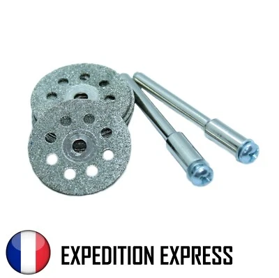 Lot 10 Disques Diamant 22mm Découpe Rail Mini Outil Dremel Accessoire Modélisme
