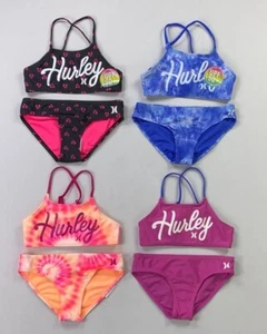 Little Girl's Hurley UPF 50+ 2 Piece Bikini Quick Dry Swimsuit Swim - Picture 1 of 5